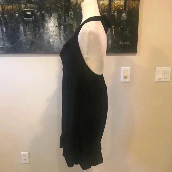a.n.a Cute Little Black Ruffled Halter Mini Dress size XL - Picture 7 of 7
